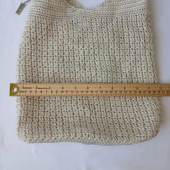 MA-DE Knit Straw Crocheted BoHo Hippie Crossbody Shoulder Bag Y2K - Picture 5 of 12